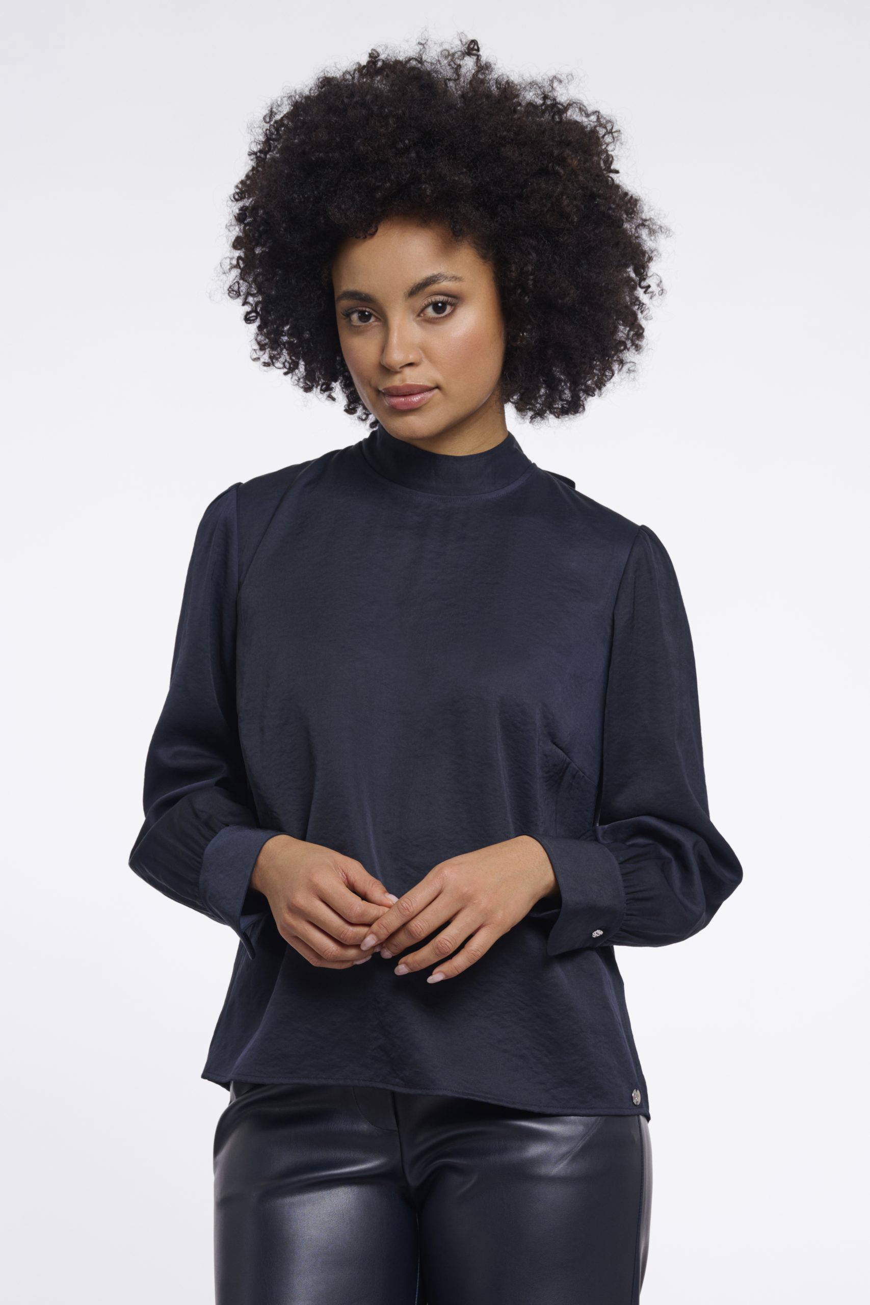 Bryanna Navy Blouse