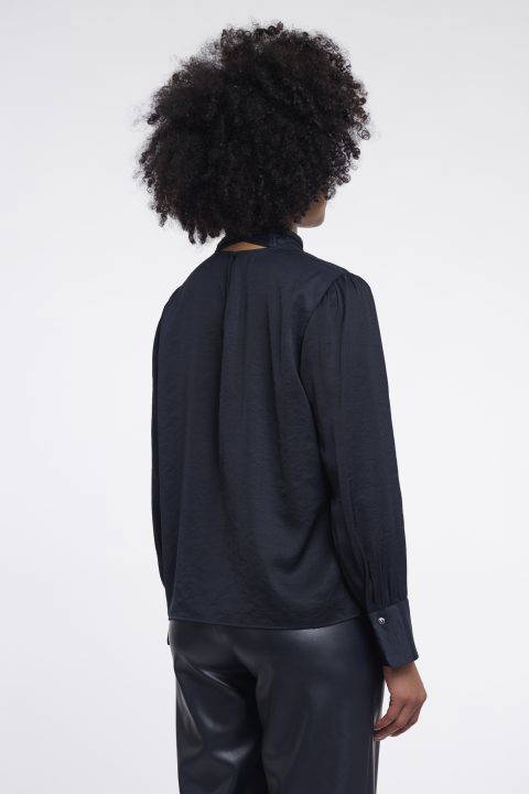 Bryanna Navy Blouse