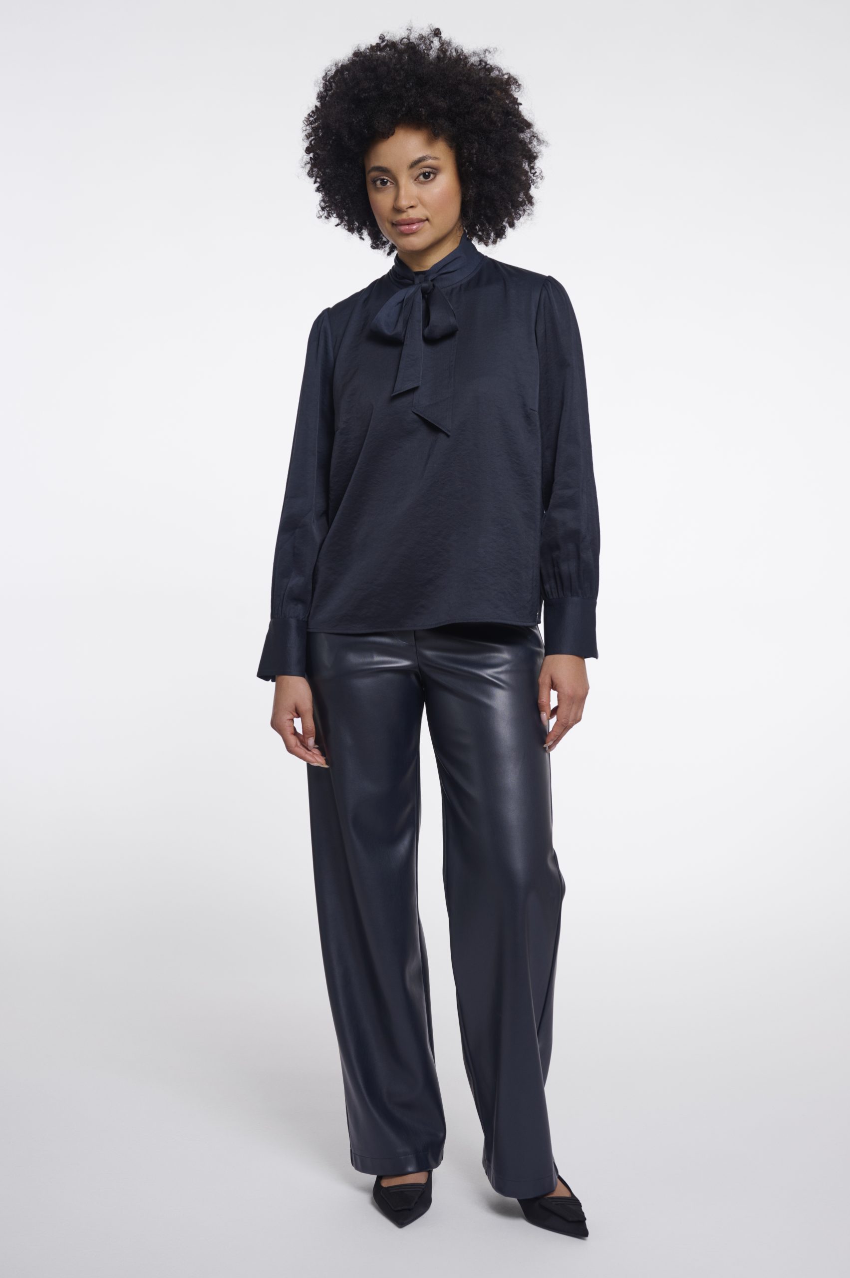 Bryanna Navy Blouse - Image 3