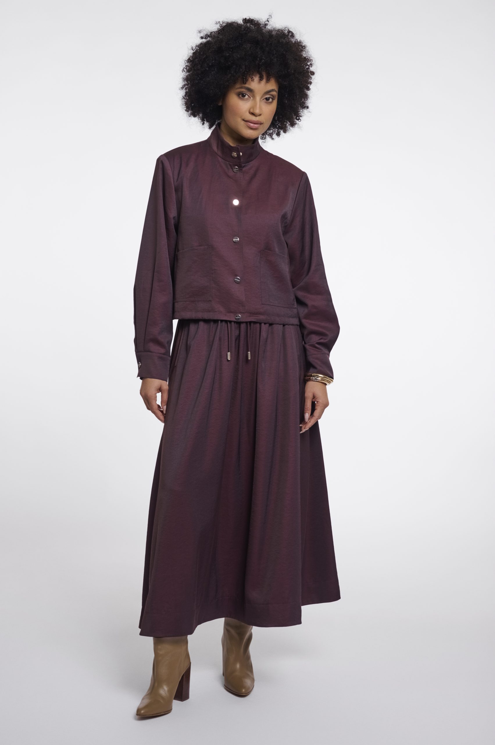 Gea Fudge Cloak Blouson Jacket - Image 4