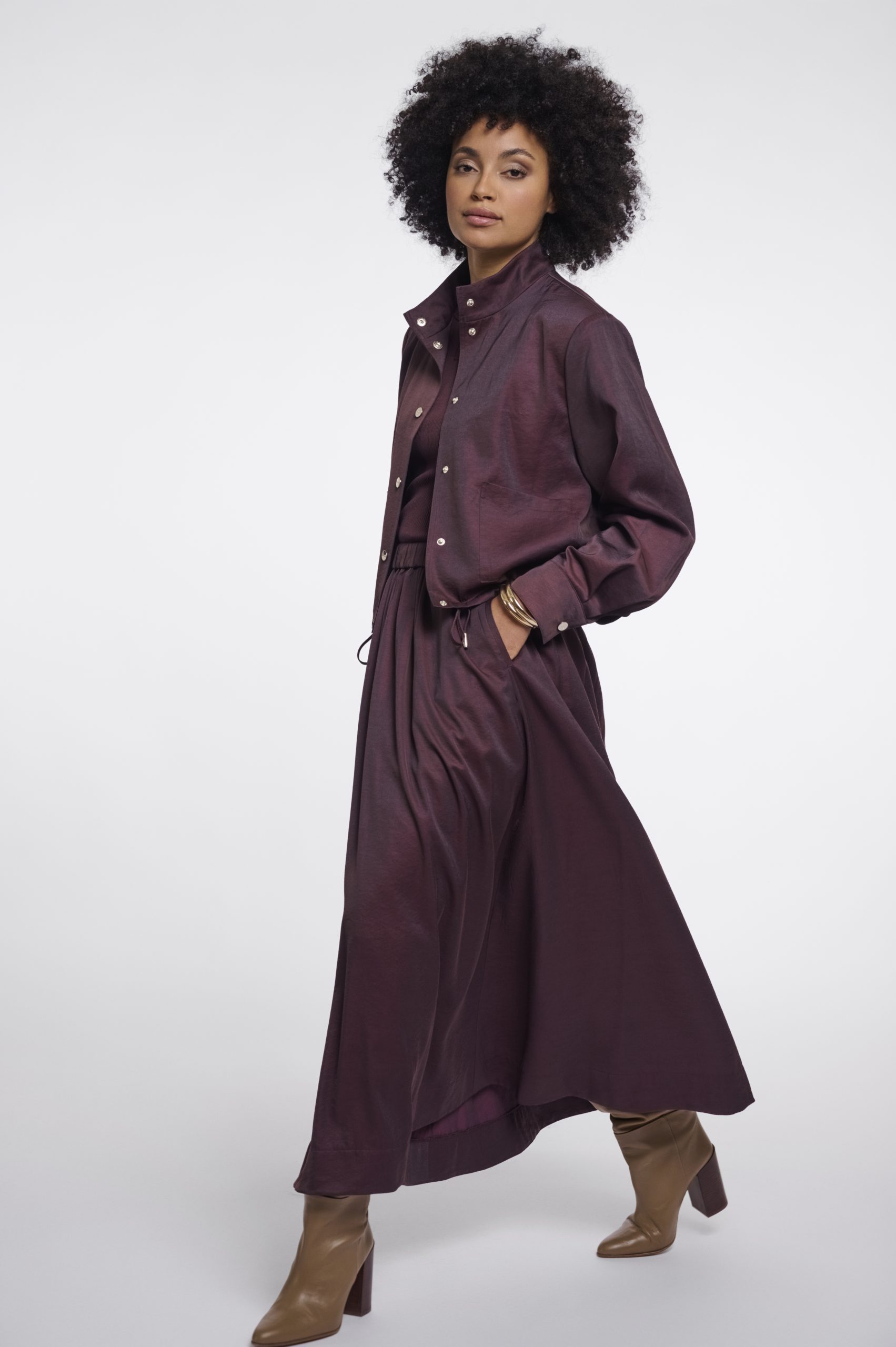 Gea Fudge Cloak Blouson Jacket - Image 3