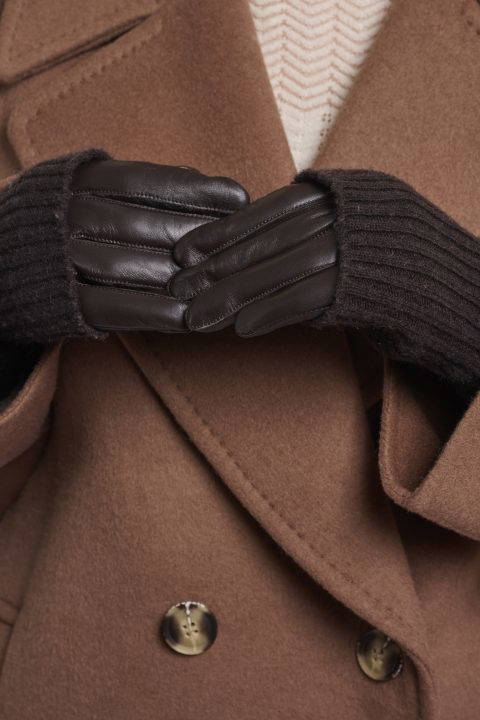 Infinity Coffee Leather Gloves