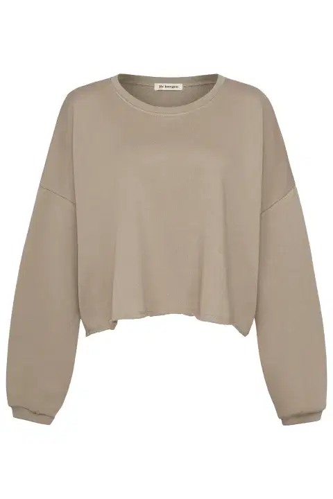 Lugano Mud Cropped Sweatshirt