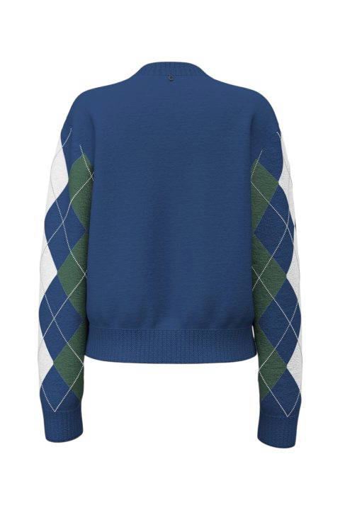 Gracie Argyle Navy Sweater