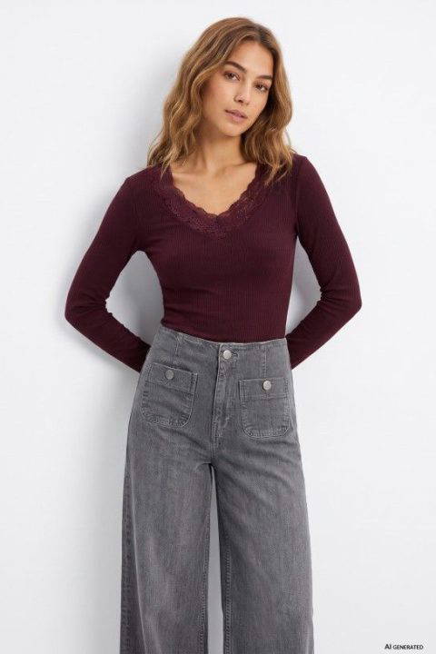Icy Burgundy Top
