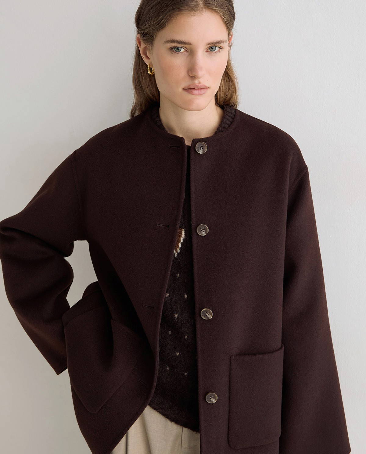 Chocolate Brown Coat - Image 4