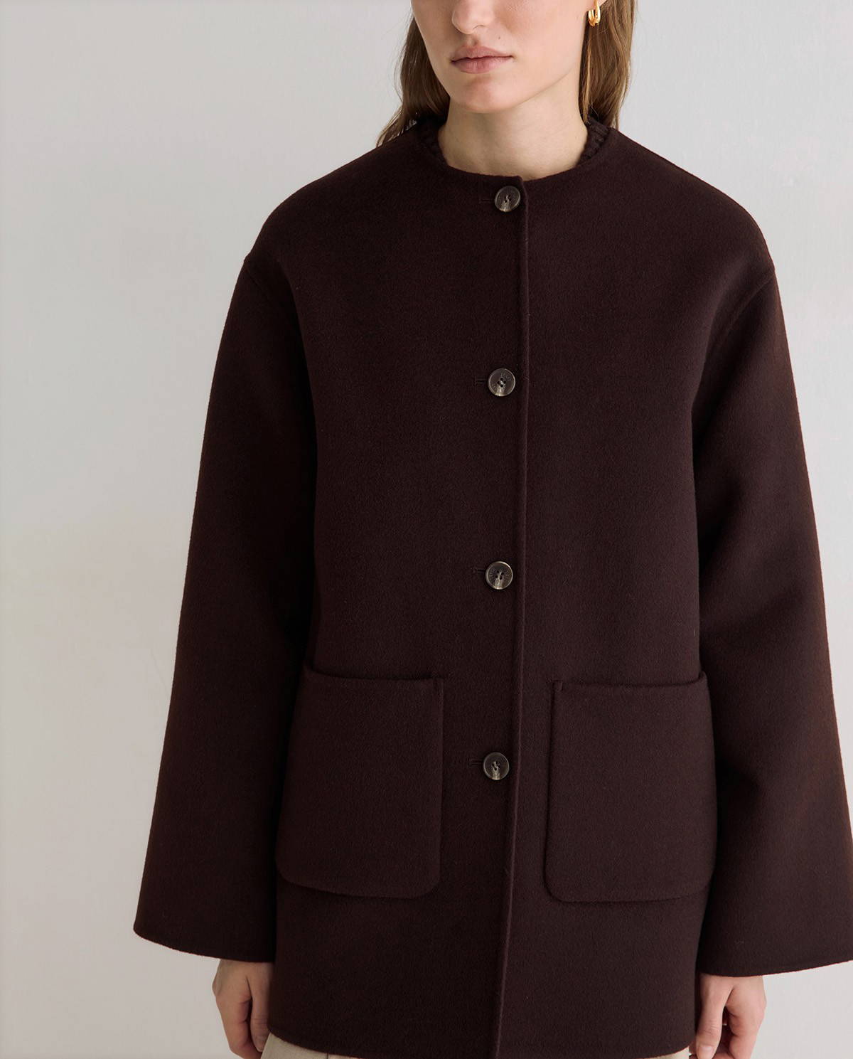 Chocolate Brown Coat - Image 3