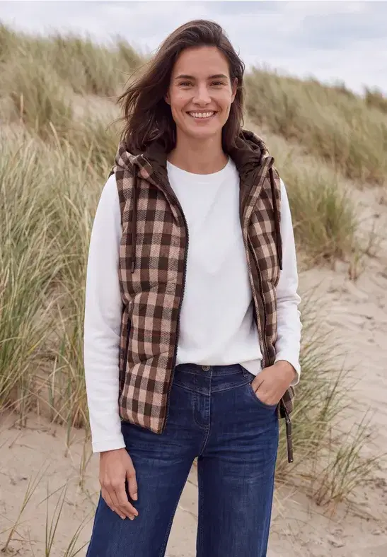 Cecil Brown Check Gilet