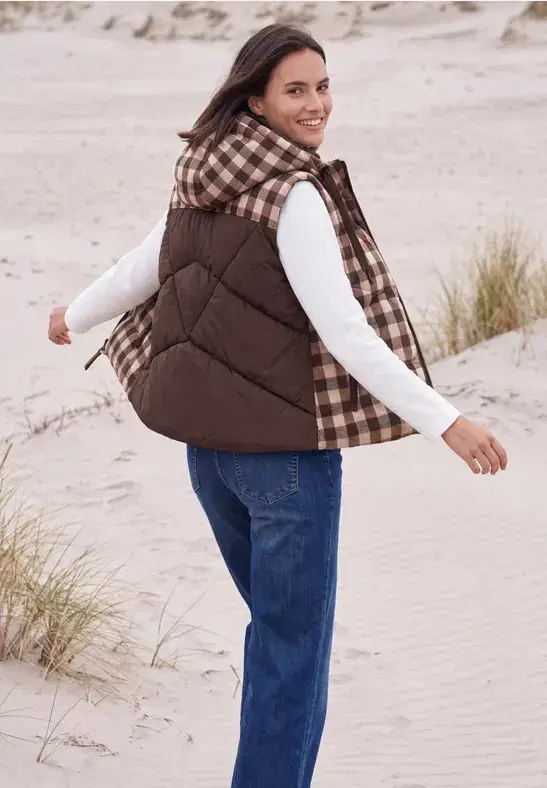 Cecil Brown Check Gilet - Image 2