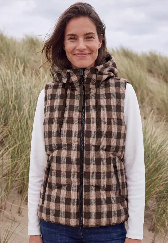 Cecil Brown Check Gilet - Image 4