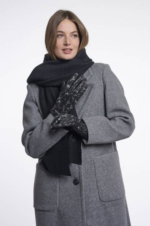 Youri Grey Leopard Gloves