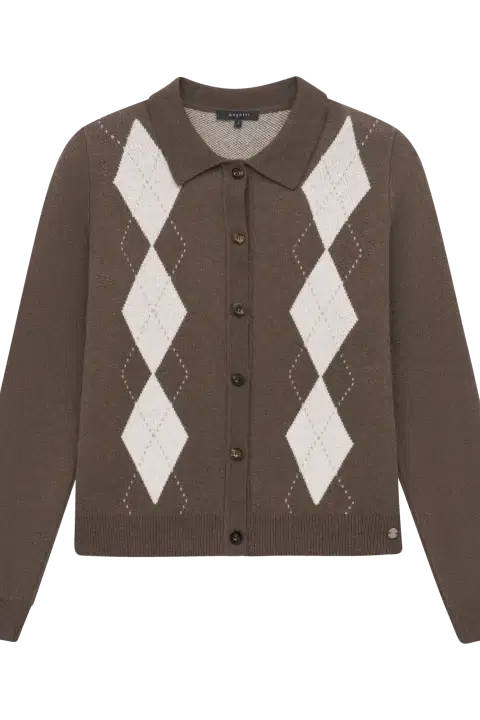 Brown Diamond Cardigan