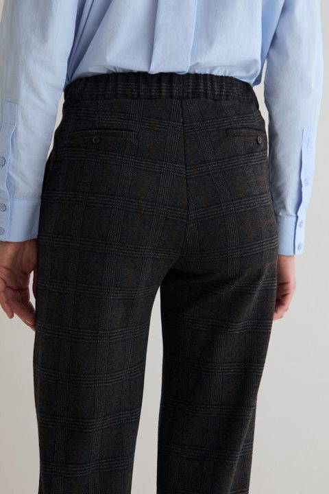 Maj Dark Grey Check Trousers