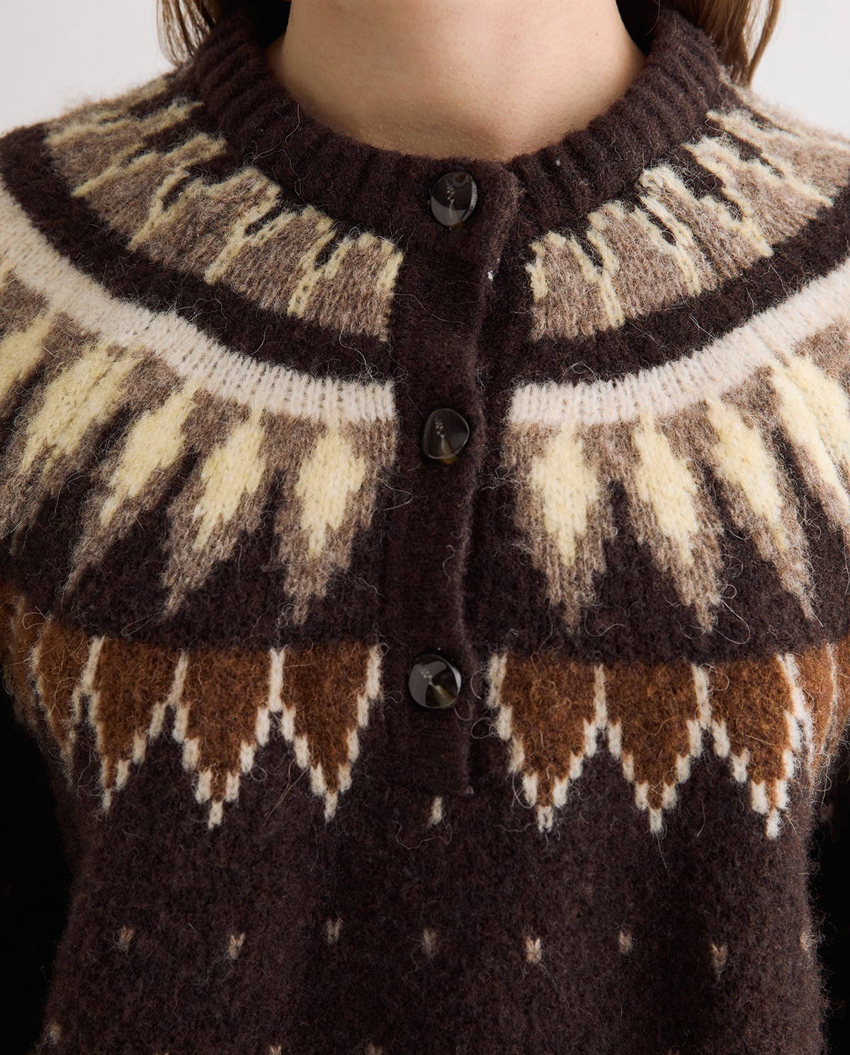 Nordic Jacquard Brown Sweater - Image 6