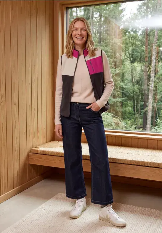 Cecil Pink Fleece Gilet - Image 2