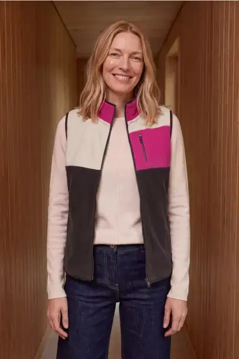 Cecil Pink Fleece Gilet