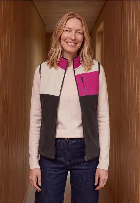 Cecil Pink Fleece Gilet