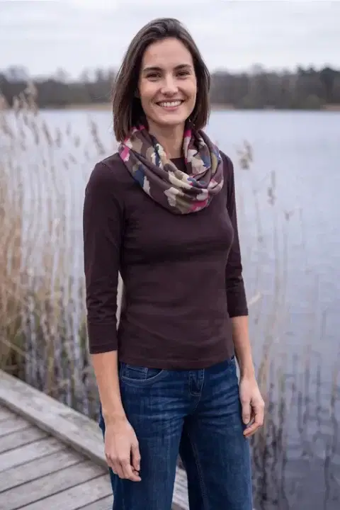 Cecil Truffle Brown Loop Scarf