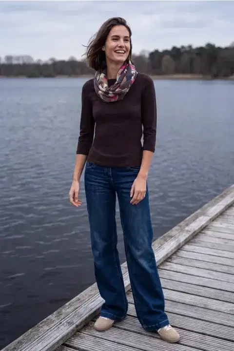 Cecil Truffle Brown Loop Scarf