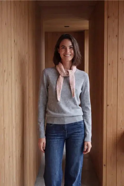 Cecil Pink Neps Knit Scarf