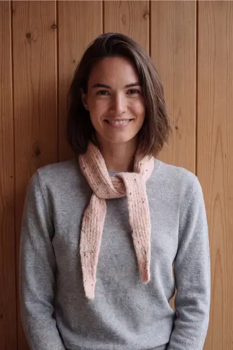 Cecil Pink Neps Knit Scarf