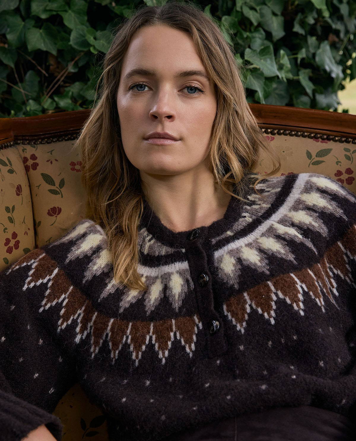 Nordic Jacquard Brown Sweater - Image 2